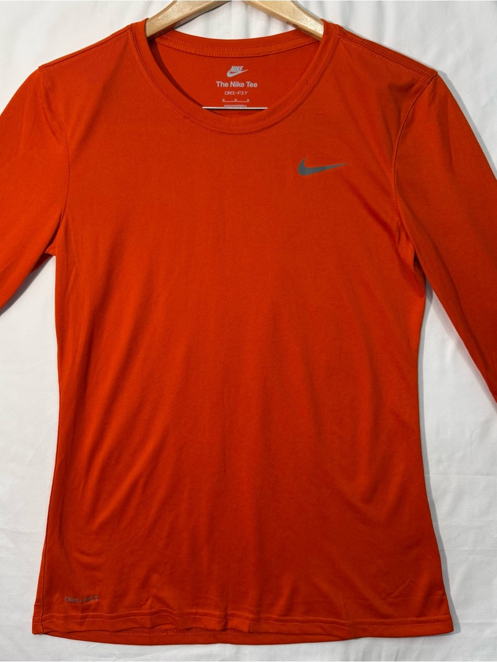 Nike Women’s Orange Long Sleeve Dri-FIT Tee